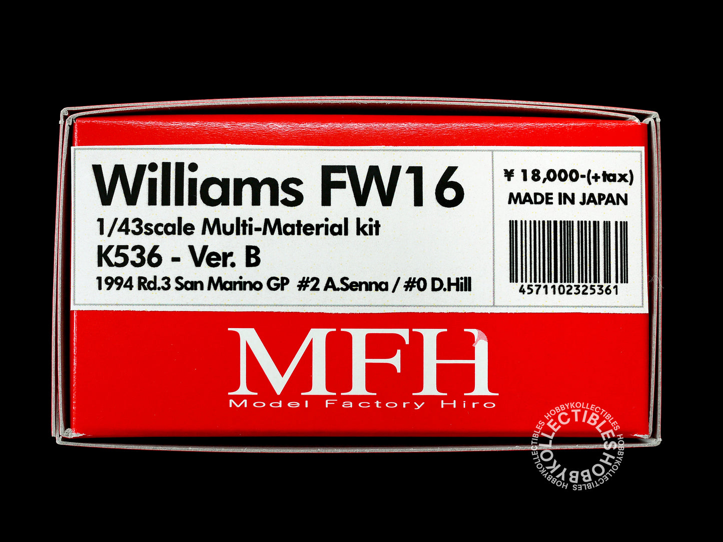 MFH 1/43 Williams FW16 F1 Racing #2 A.Senna Metal Model Kit K536