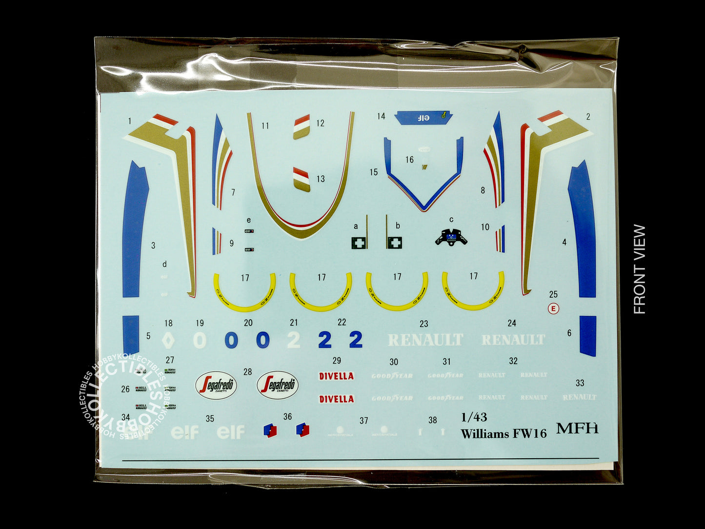 MFH 1/43 Williams FW16 F1 Racing #2 A.Senna Metal Model Kit K536
