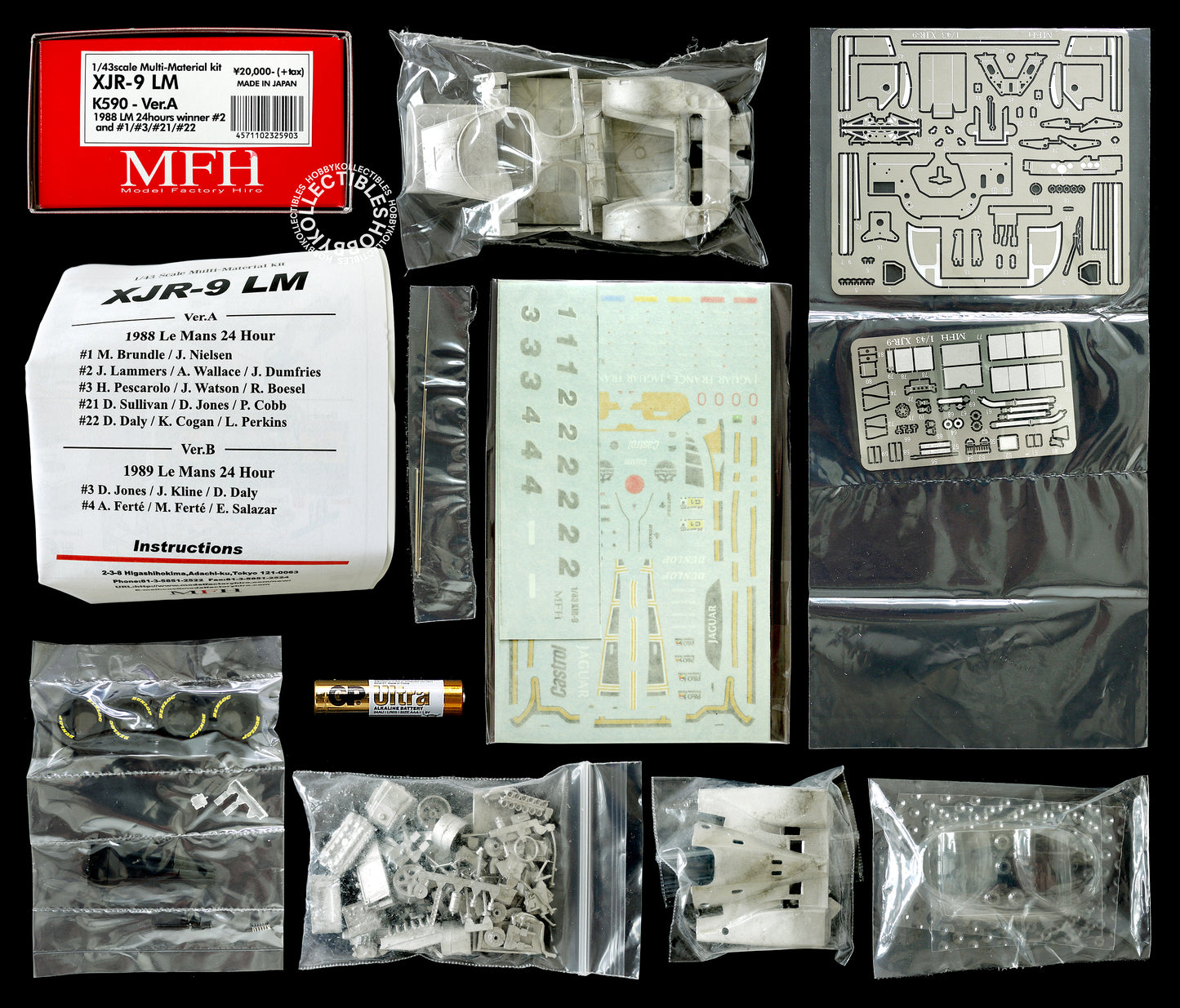 MFH 1/43 XJR-9 LM Ver.A 1988 LM 24 Winner Model Kit K-590