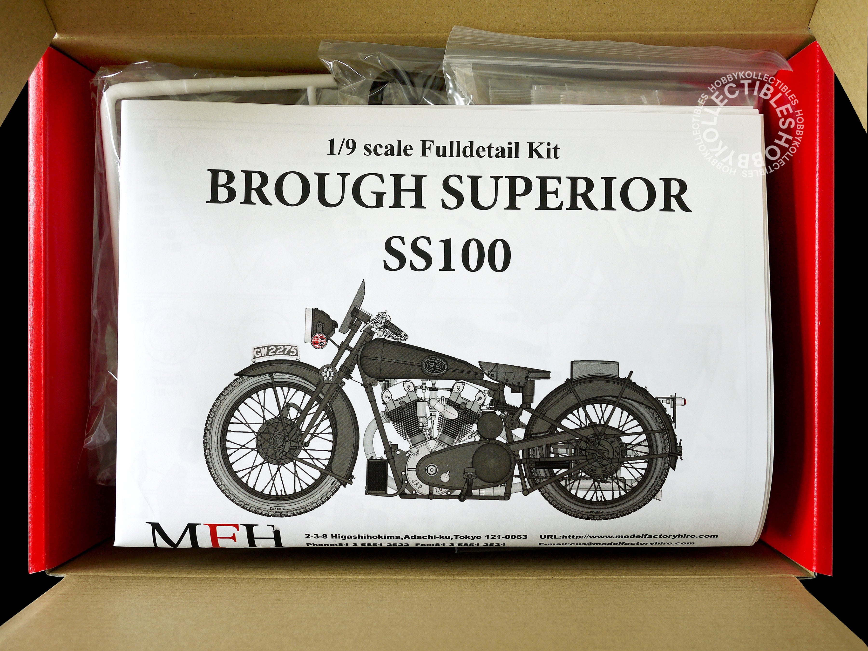 Model 1/9 Brough Superior SS100 Multi-Media Model Kit K485