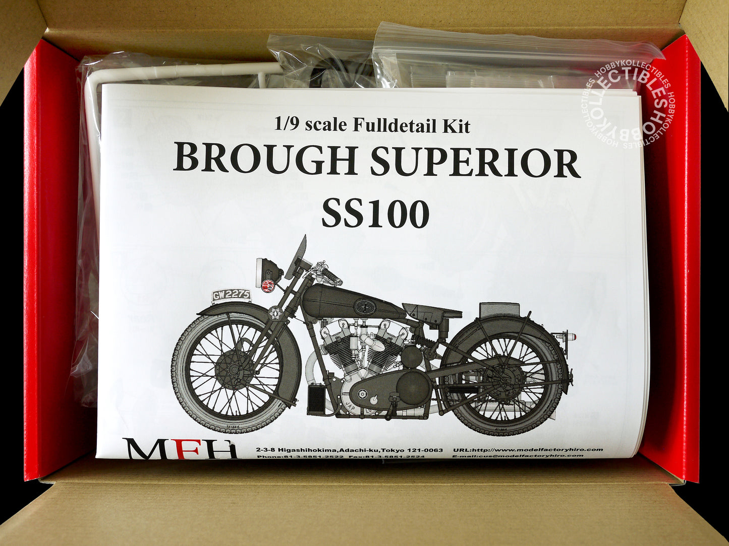 Model 1/9 Brough Superior SS100 Multi-Media Model Kit K485