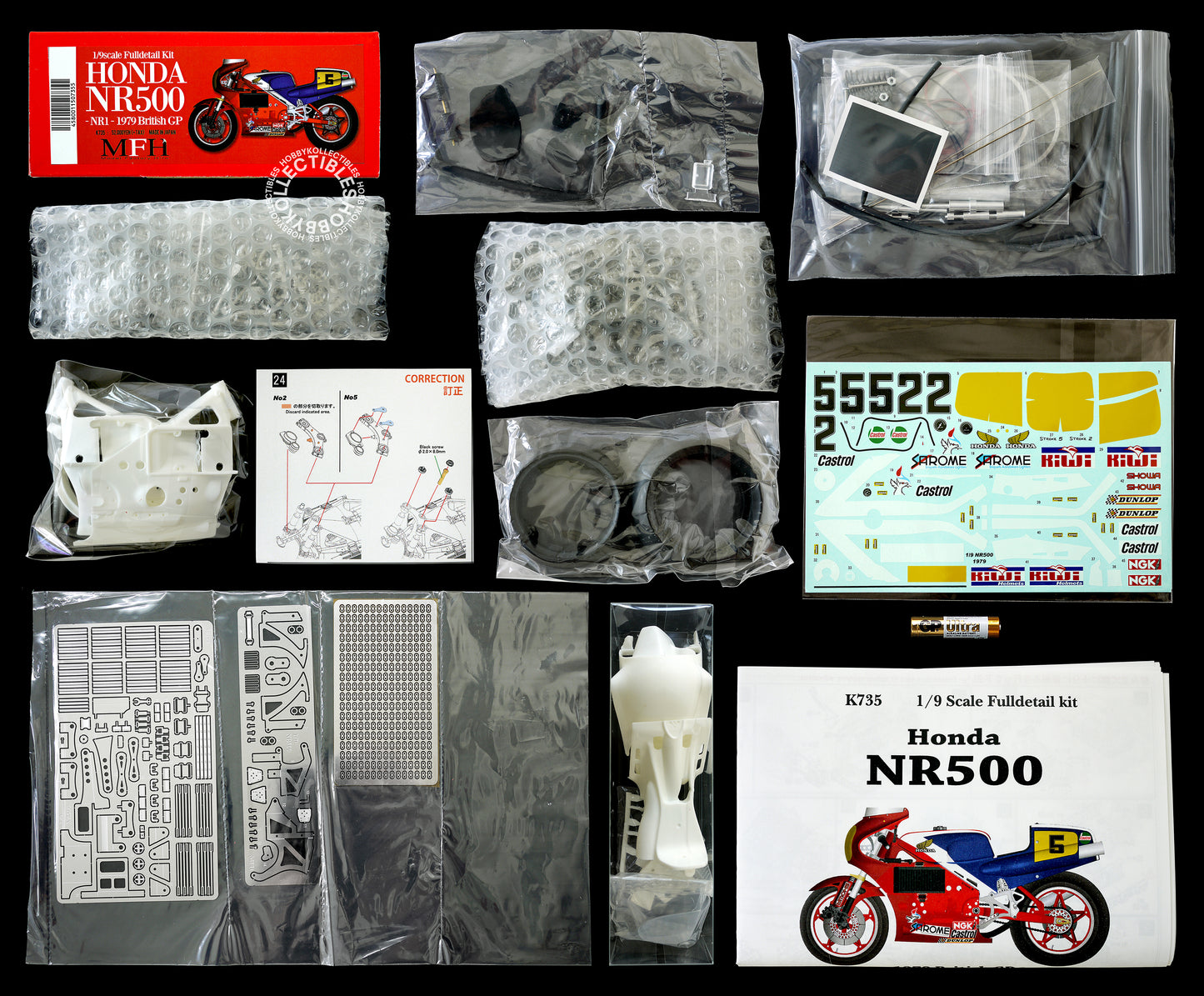 MFH 1/9 Honda NR500 NR1 1979 British GP Full Detail Kit K735