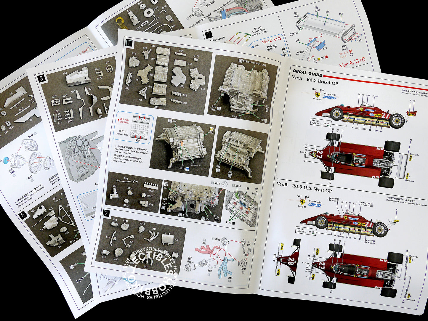 MFH 1/20 Ferrari 126C2 ver. A F1 Racing Brazilian GP Model Kit K795