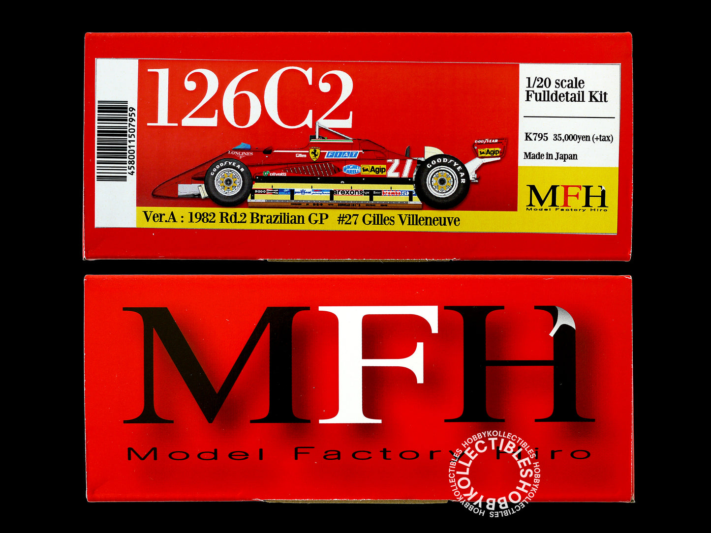 MFH 1/20 Ferrari 126C2 ver. A F1 Racing Brazilian GP Model Kit K795