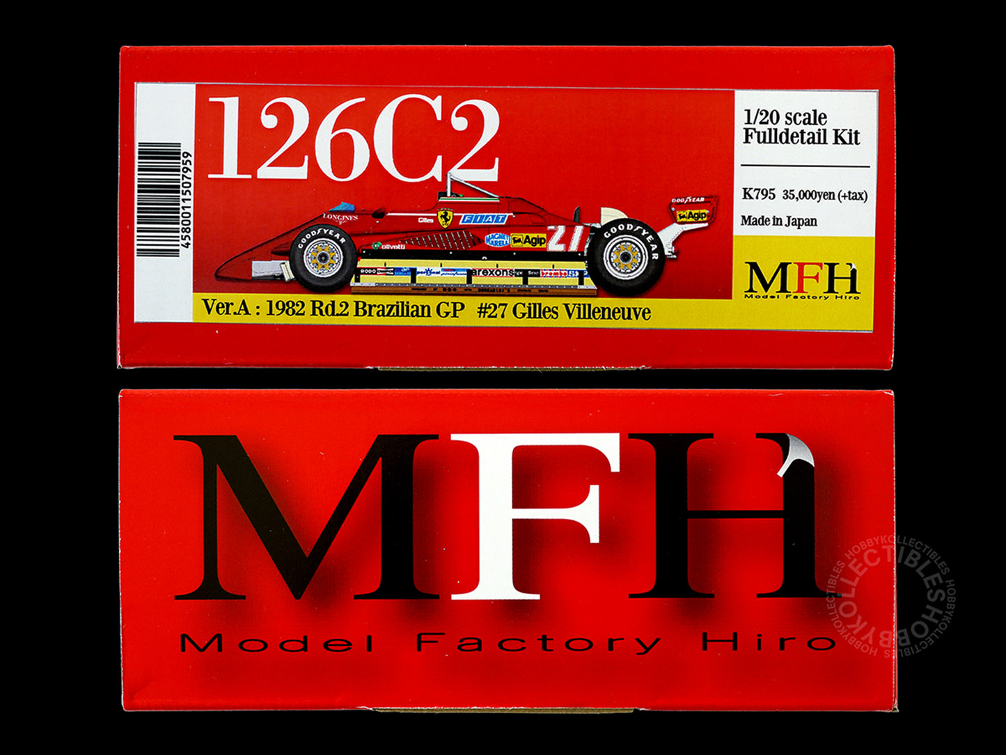 MFH 1/20 Ferrari 126C2 ver. A F1 Racing Brazilian GP Model Kit K795