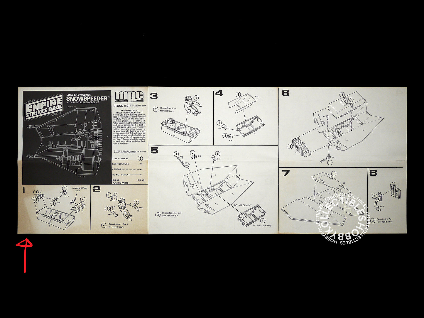 MPC Star Wars ESB Luke SkyWalker's Snow Speeder 8" Plastic Model Kit