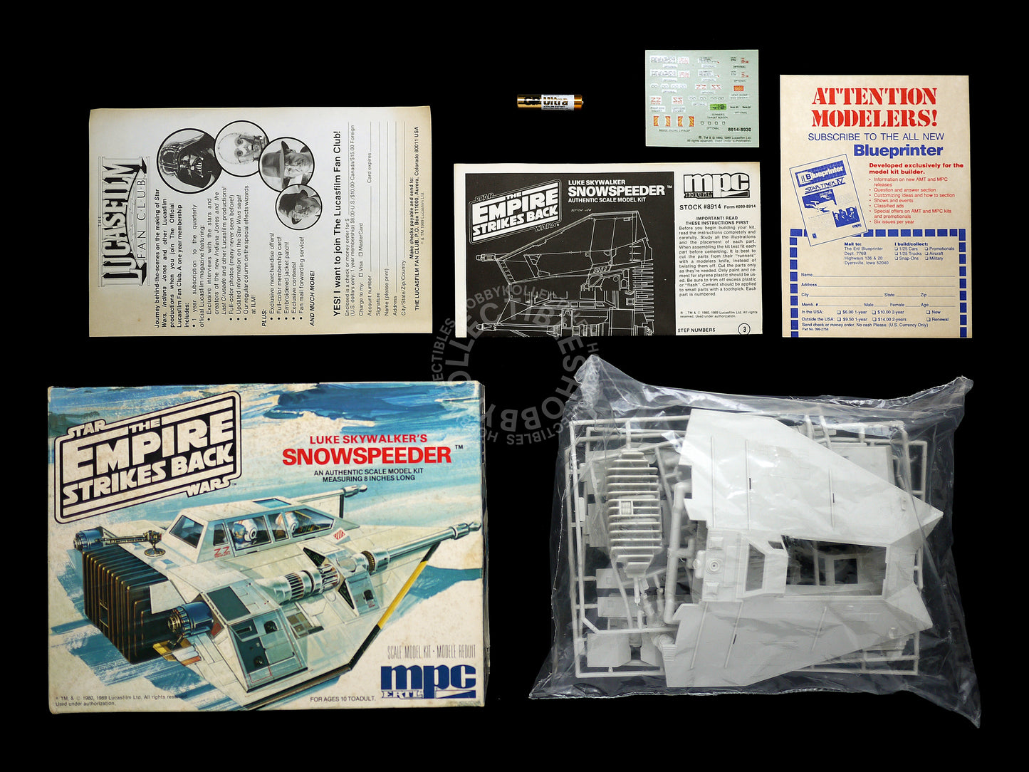 MPC Star Wars ESB Luke SkyWalker's Snow Speeder 8" Plastic Model Kit