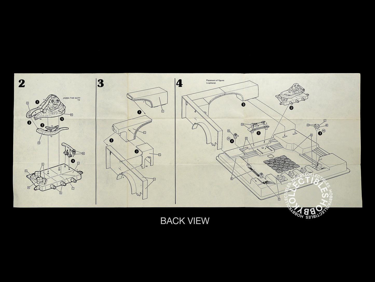 MPC Vintage Star Wars ROTJ Jabba Hunt Throne Room Model Kit