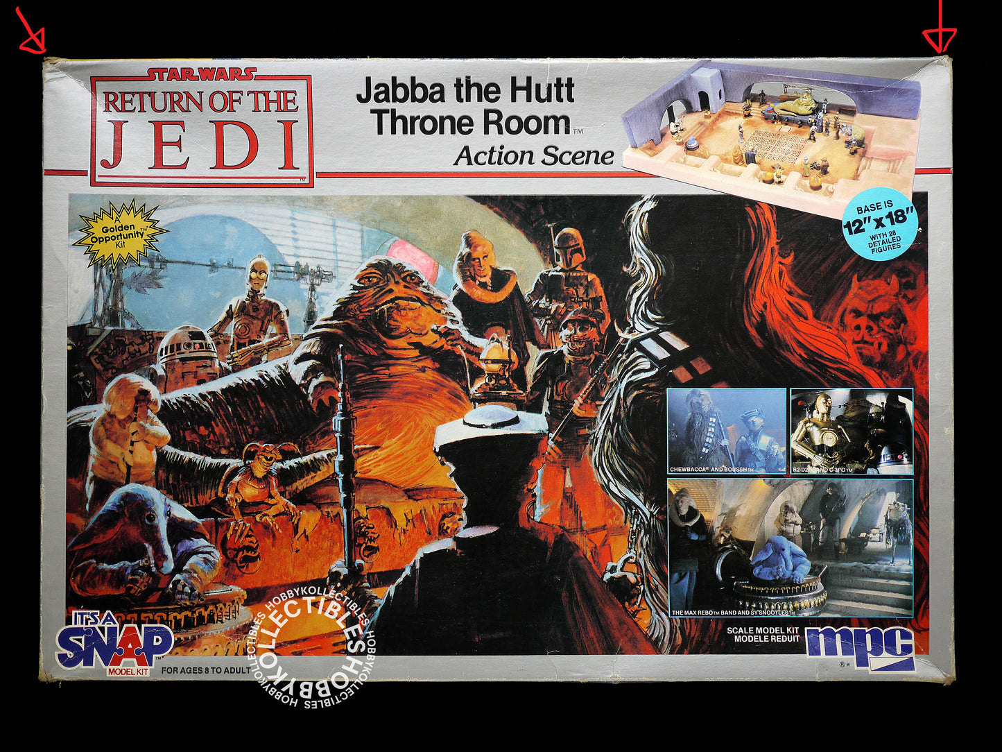 MPC Vintage Star Wars ROTJ Jabba Hunt Throne Room Model Kit