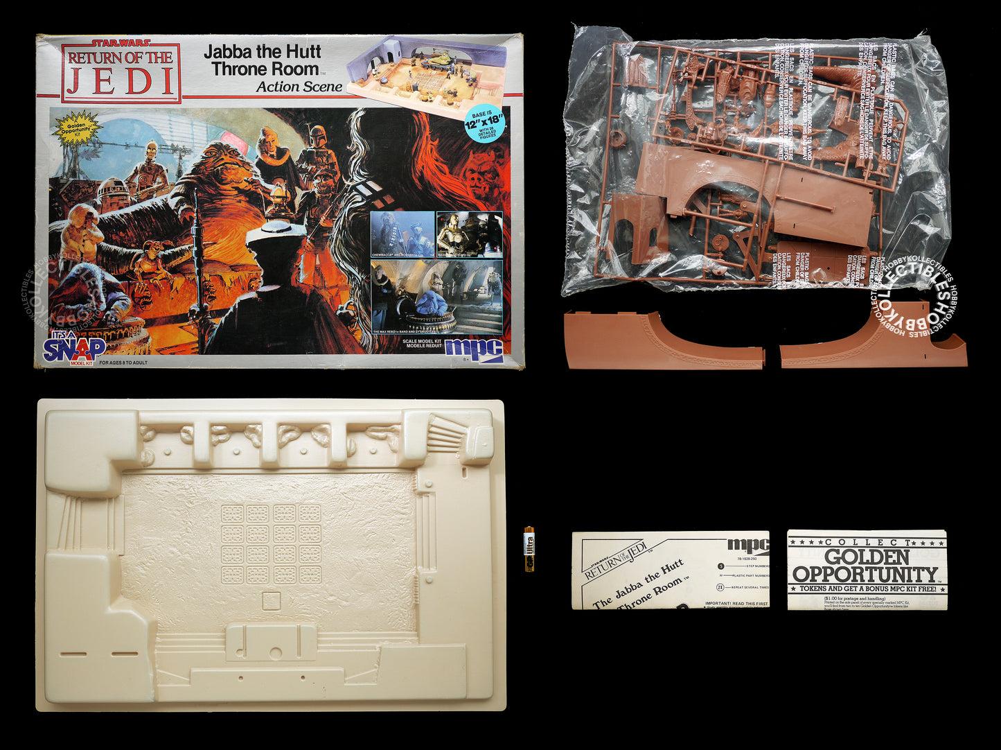 MPC Vintage Star Wars ROTJ Jabba Hunt Throne Room Model Kit