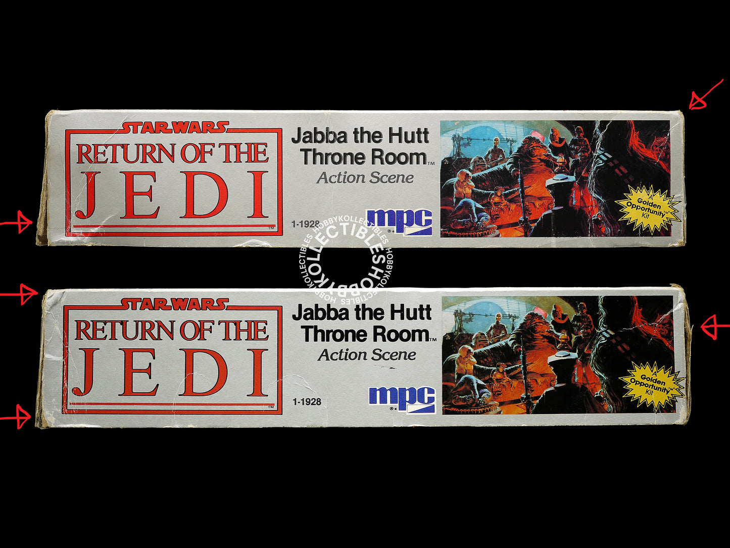 MPC Vintage Star Wars ROTJ Jabba Hunt Throne Room Model Kit