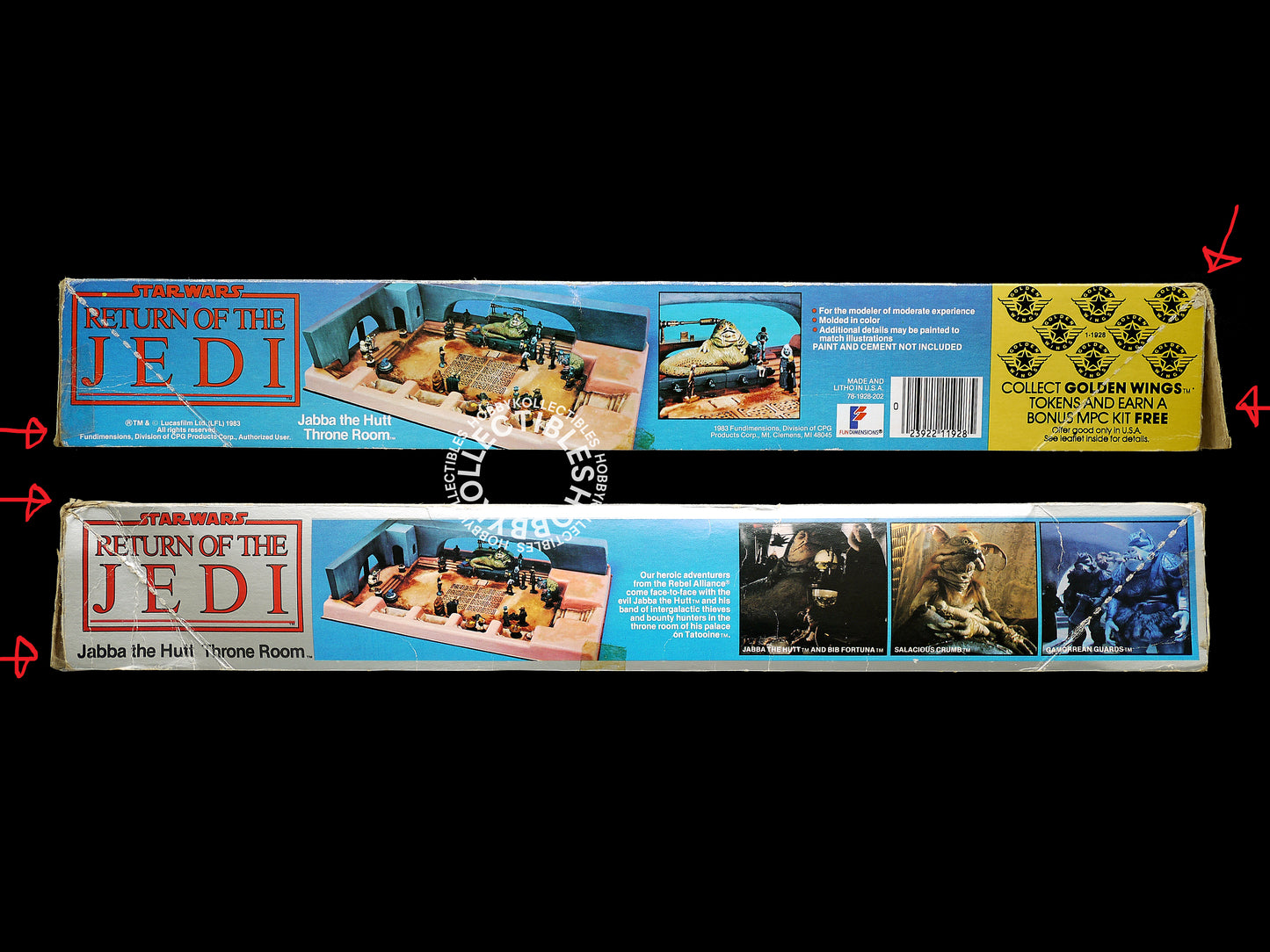 MPC Vintage Star Wars ROTJ Jabba Hunt Throne Room Model Kit