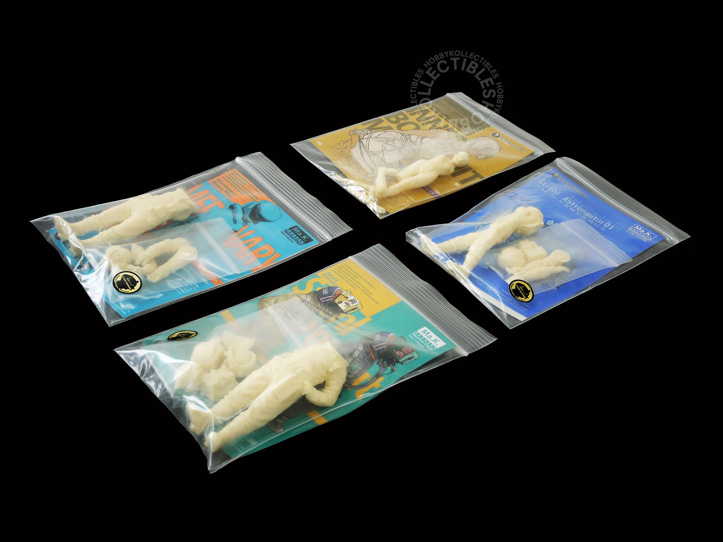 Lot of 4 x Honemits 1/20 Ma.K Figures Resin Kit Strahl Astronaut Pilot