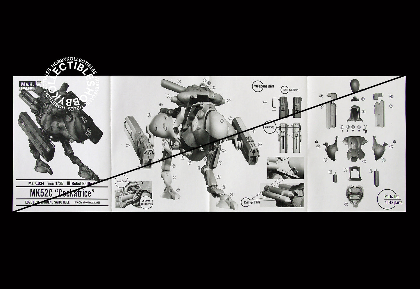 Ma.K Love Love Garden 1/35 Robot Battle V Cockatrice Resin Model kit