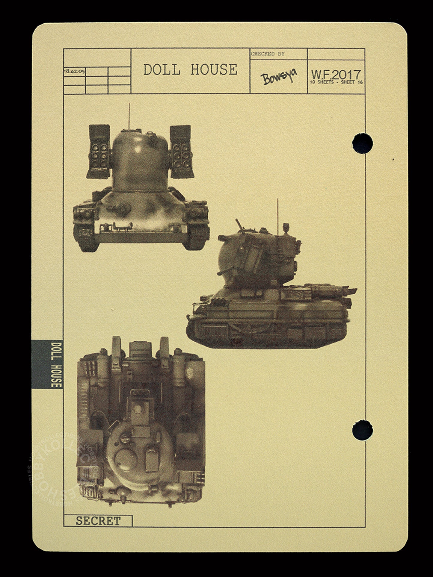 Ma.K Tenbowkissa SF3D 1/76 Doll House Resin Model Kit
