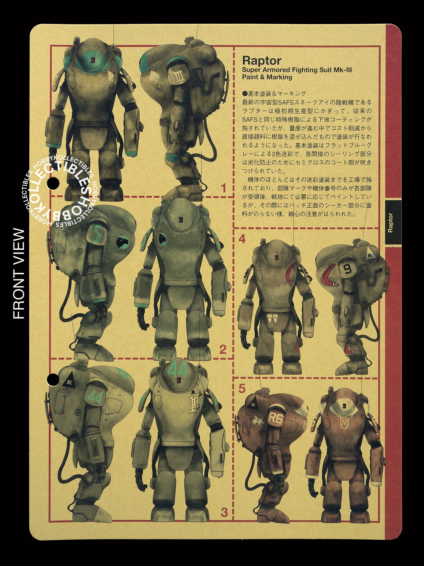 Ma.K Wave SF3D 1/20 Mecha SAFS Raptor Model Kit