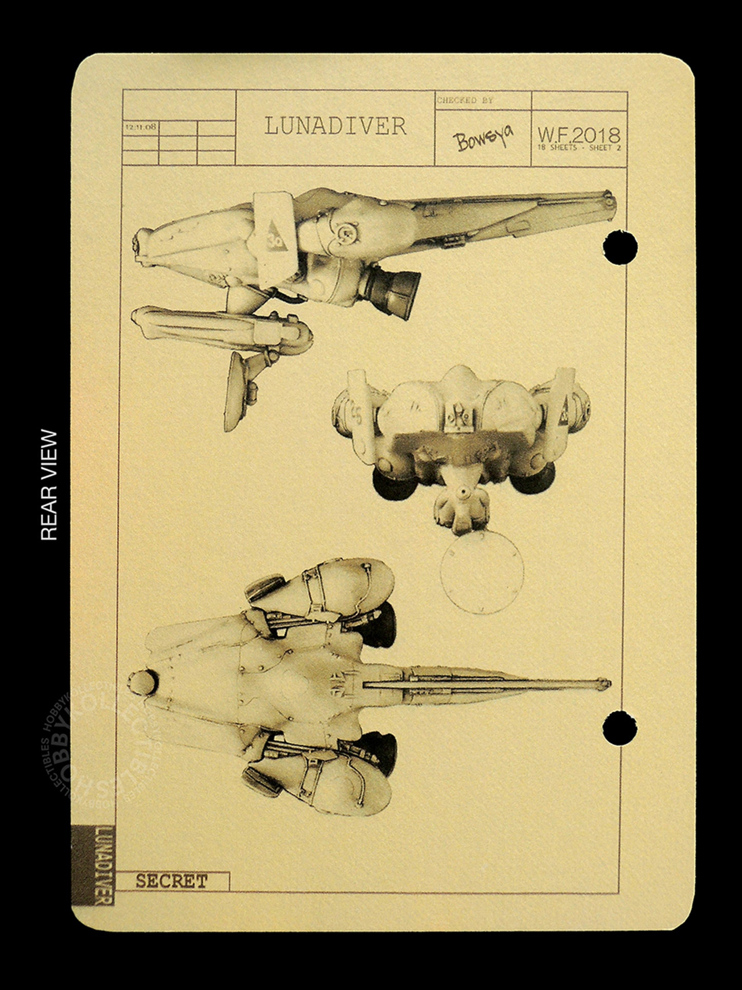 Tenbowkissa Ma.k SF3D 1/76 Lunadiver Stingray Resin Model Kit