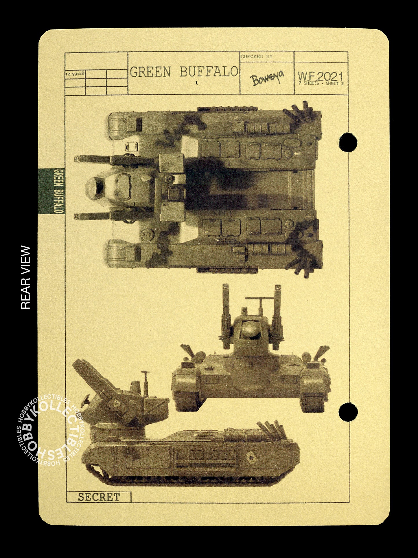 Ma.K Tenbowkissa SF3D 1/76 Green Buffalo Resin Model Kit