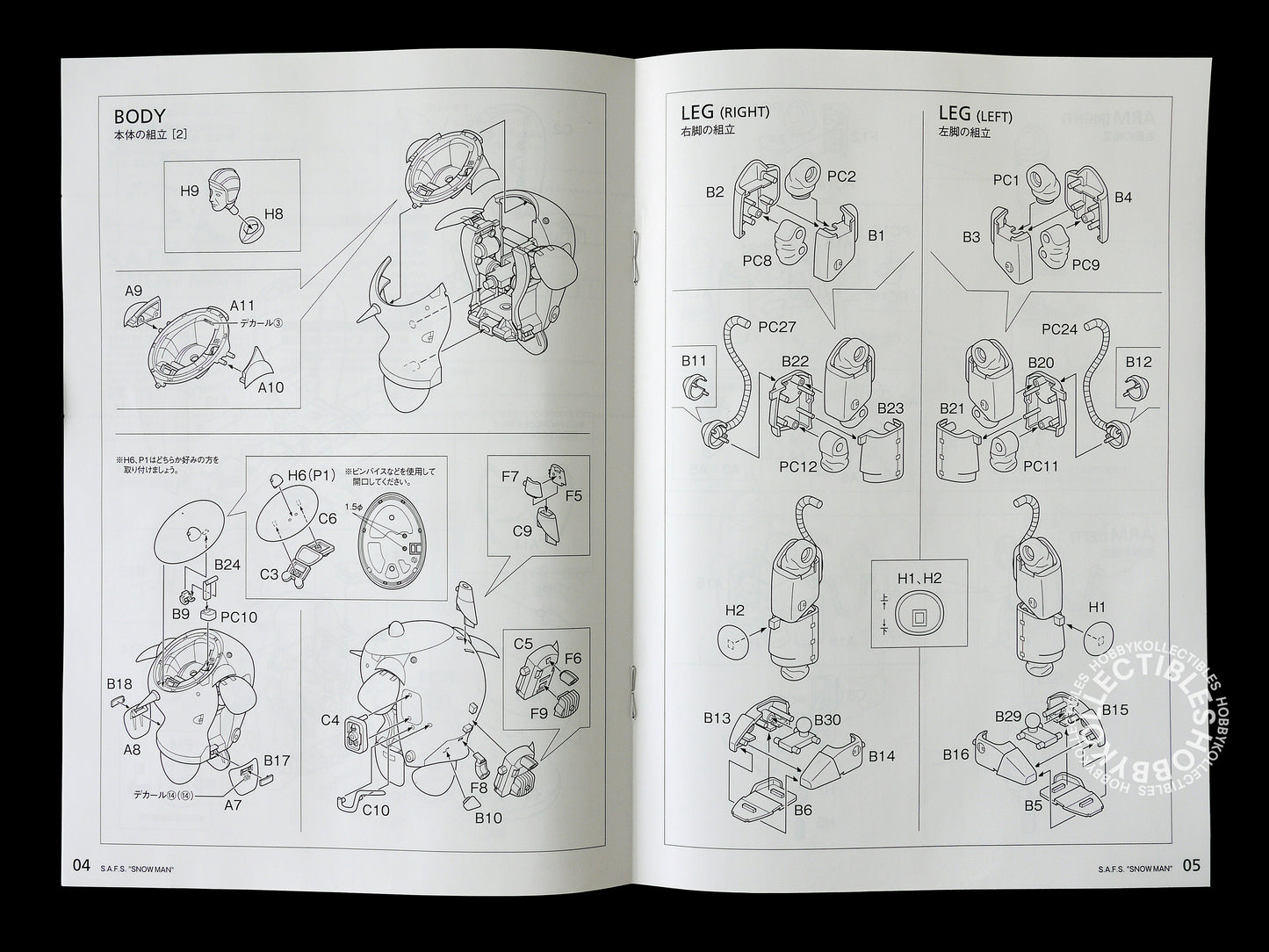 Ma.K Wave SF3D 1/20 SAFS Snowman Plastic Model Kit
