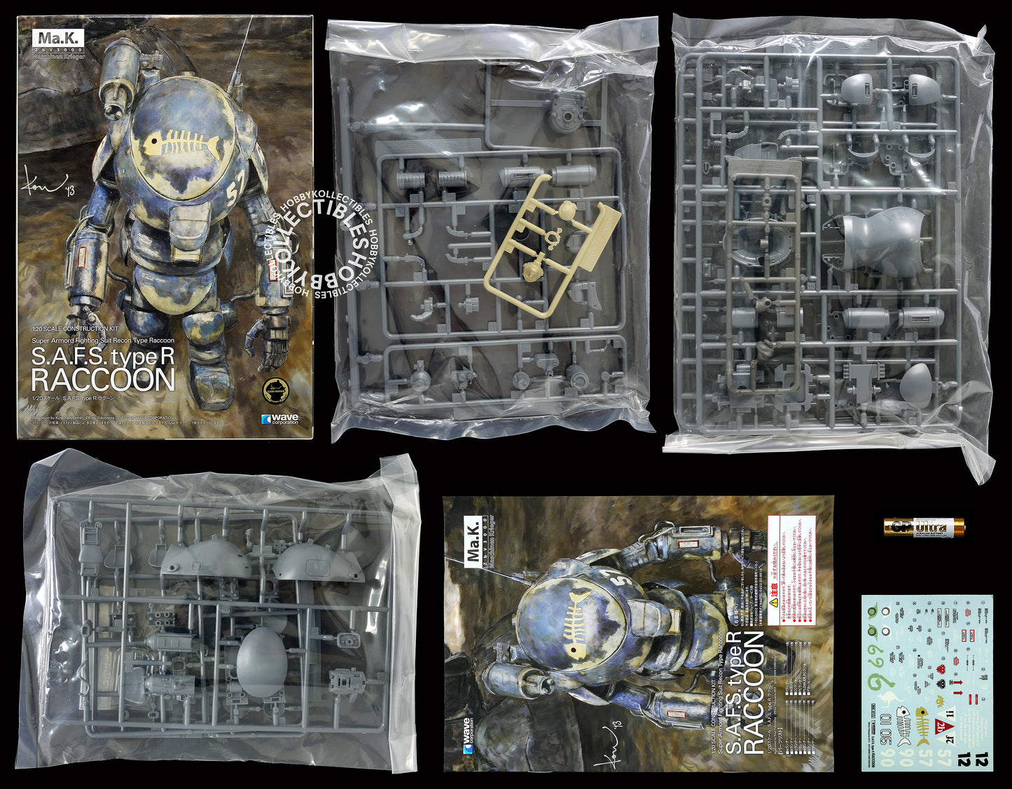 Ma.K Wave SF3D 1/20 Mecha SAFS Raccoon Model Kit