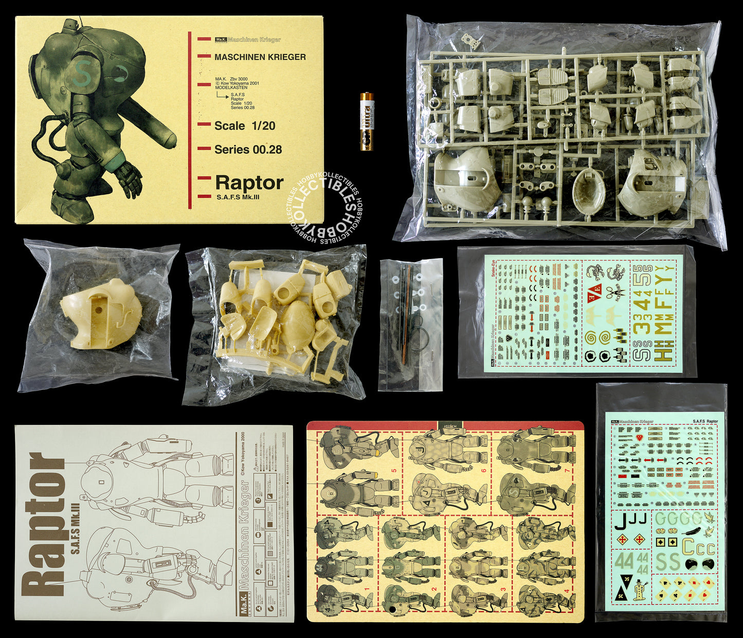 Ma.K Modelkasten Vintage 1/20 SAFS Raptor Resin/Plastic Model Kit