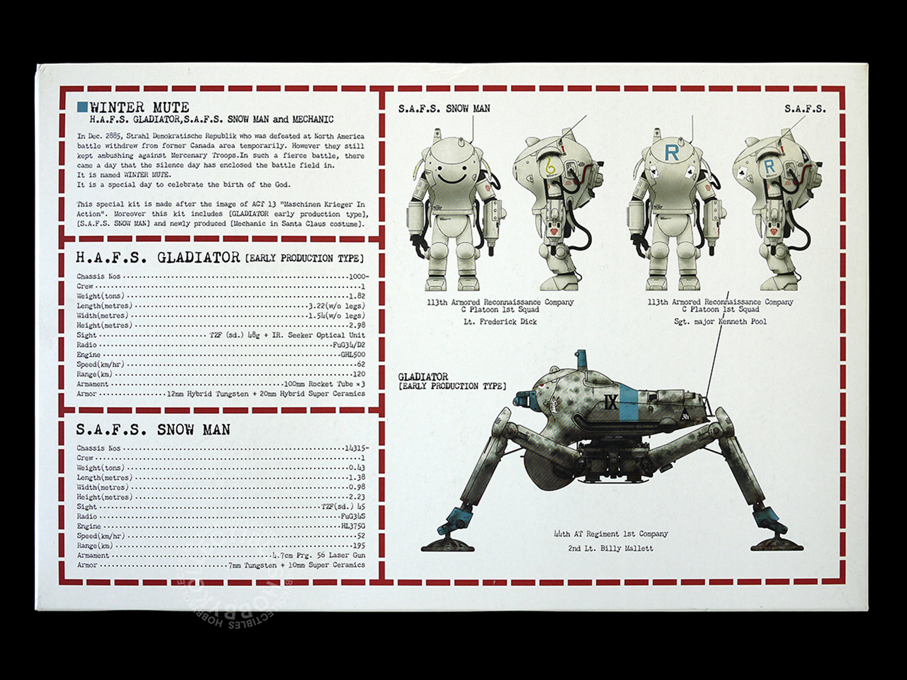 Ma.K Wave 1/20 Gladiator Snowman Winter Mute Limited Edition +
