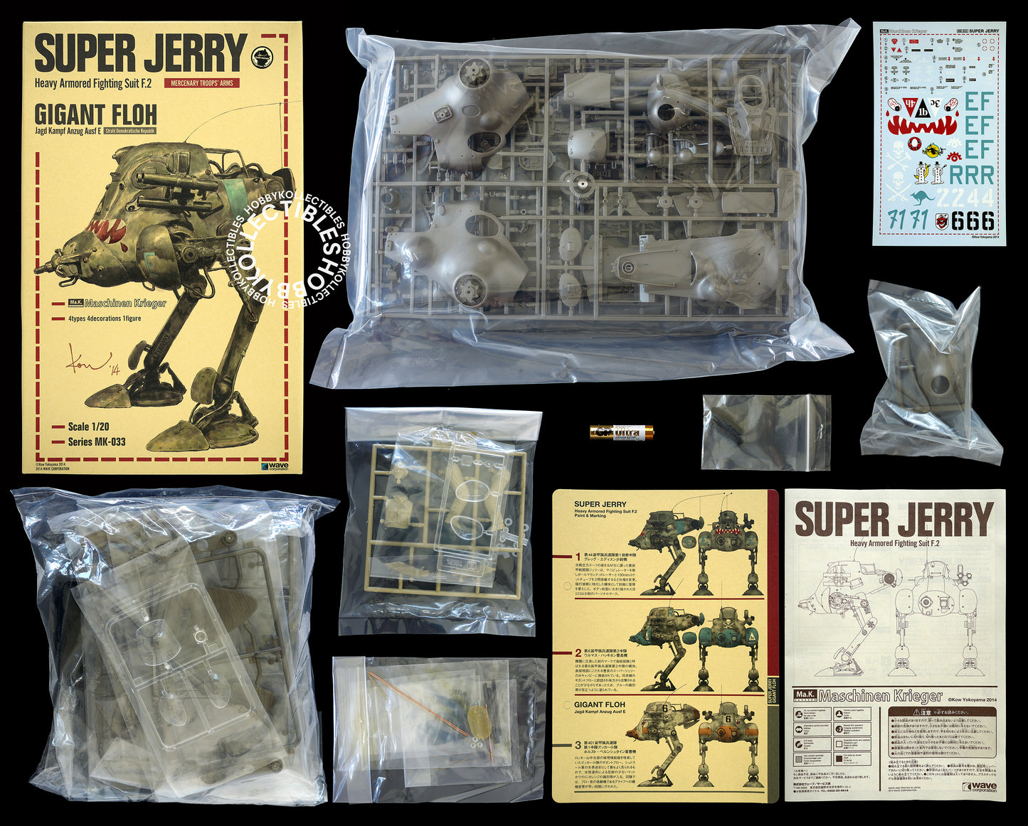 Ma.K Wave SF3D 1/20 Super Jerry F.2 Gigant Floh Model Kit