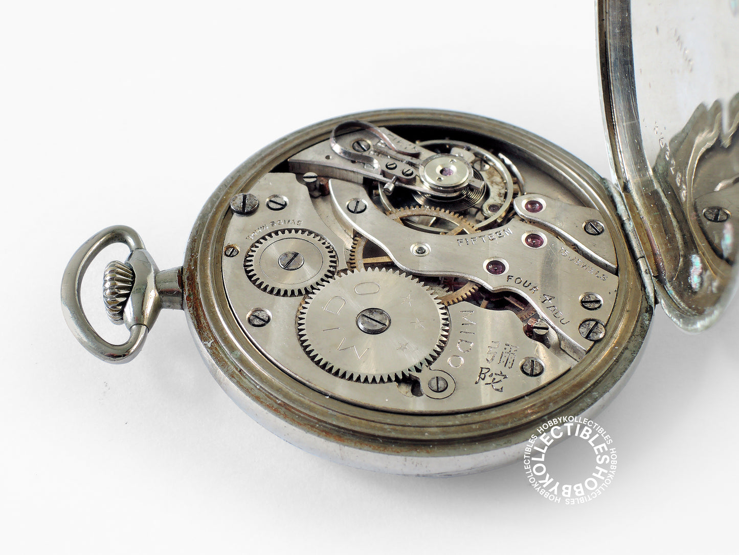 Lot of 2 Swiss Nickel Mido / Gold Plated Bulova Pocket Watch