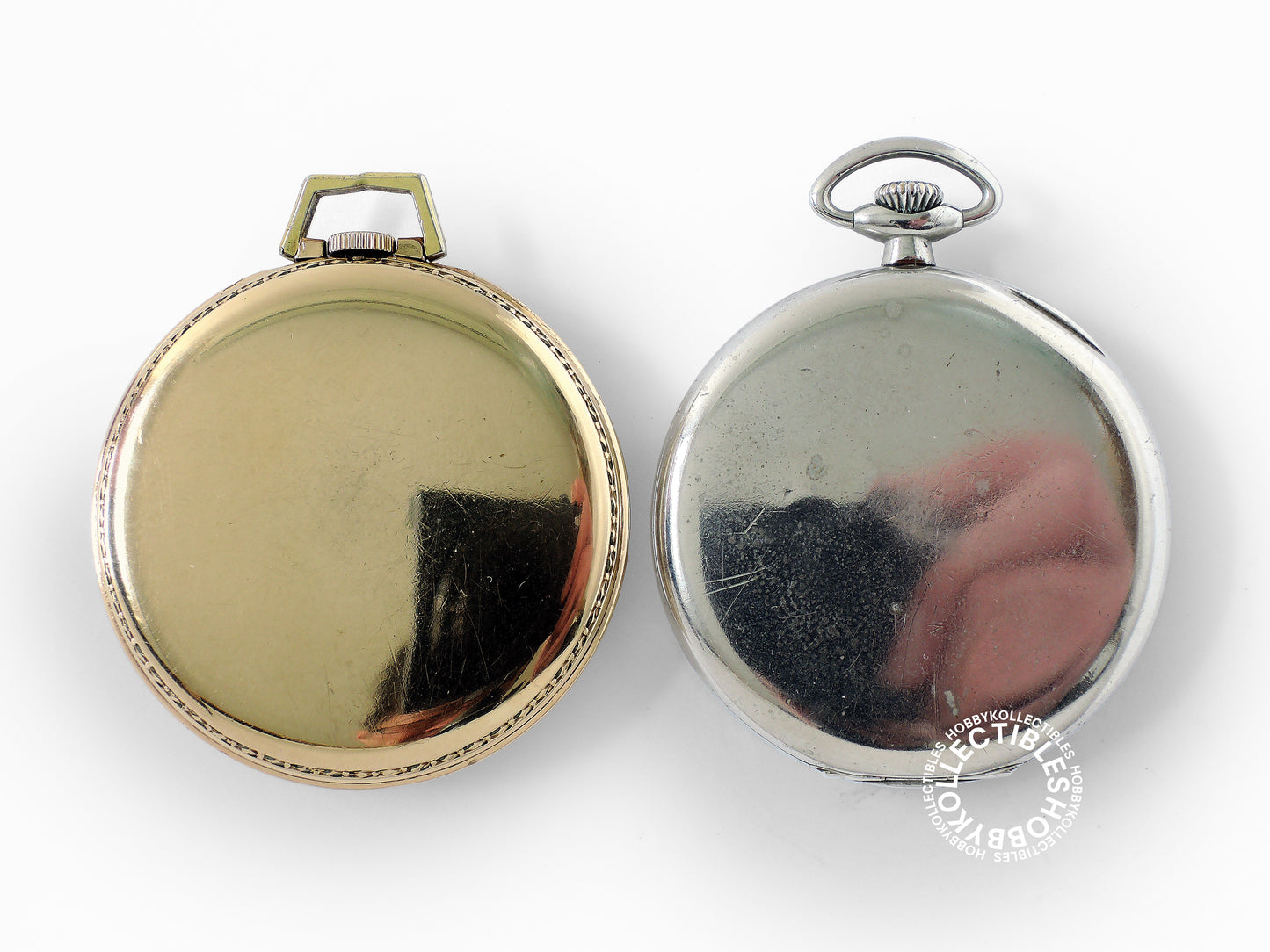 Lot of 2 Swiss Nickel Mido / Gold Plated Bulova Pocket Watch