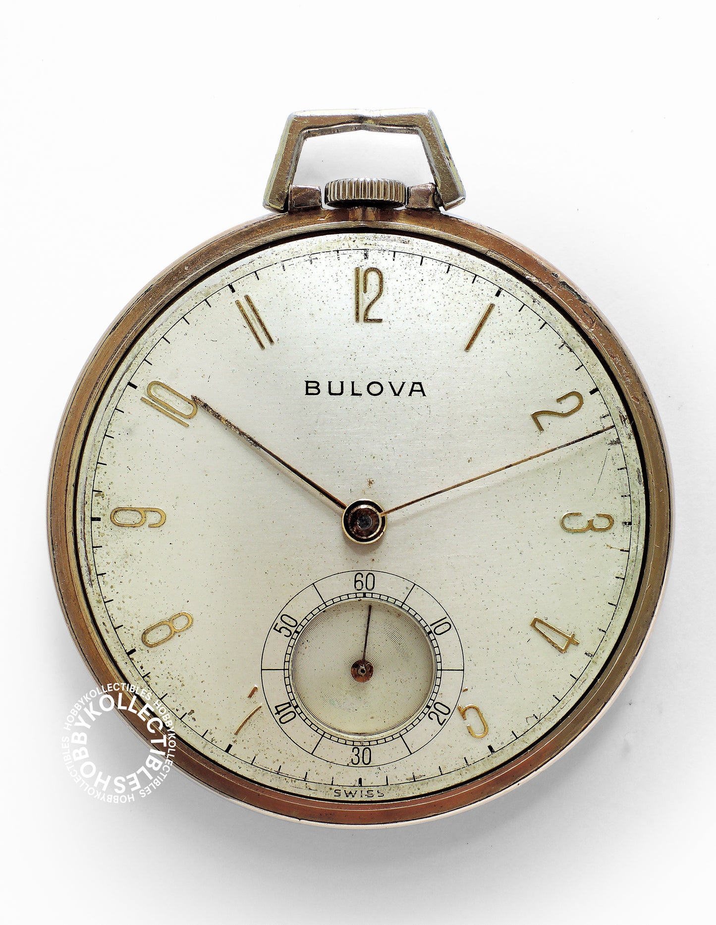 Lot of 2 Swiss Nickel Mido / Gold Plated Bulova Pocket Watch