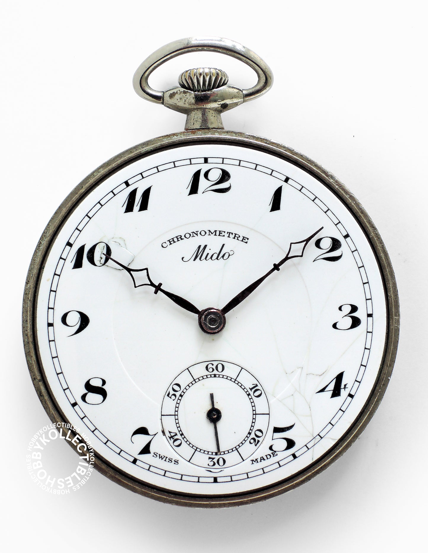Lot of 2 Swiss Nickel Mido / Gold Plated Bulova Pocket Watch