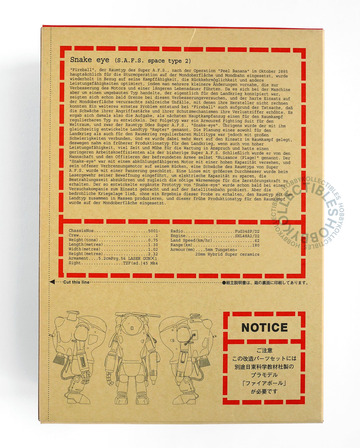 Ma.K Modelkasten SF3D Vintage #01 1/20 Snake Eye Resin Trans-Kit