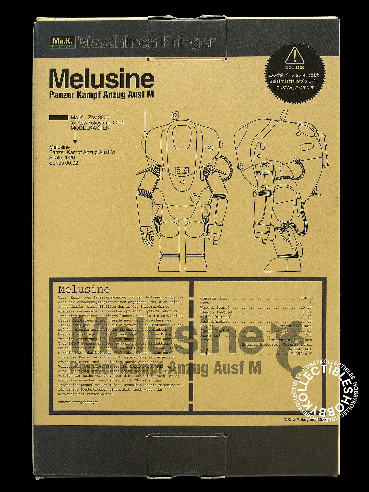 Ma.K SF3D Modelkasten Vintage 1/20 Melusine Resin TransKit