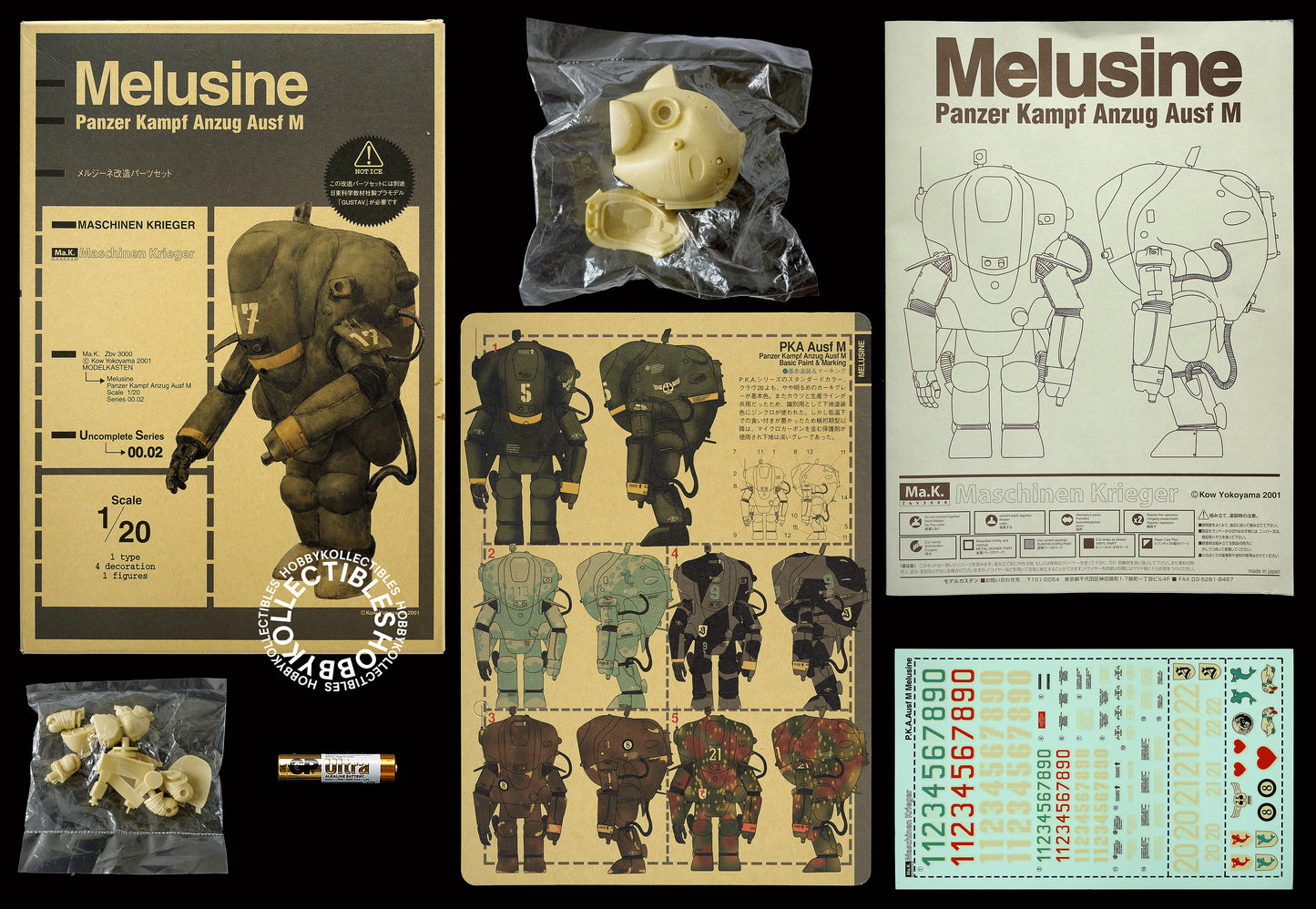 Ma.K SF3D Modelkasten Vintage 1/20 Melusine Resin TransKit