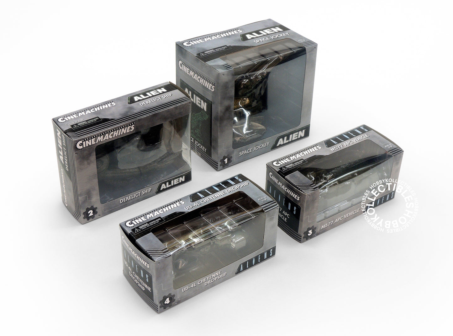 NECA Cinemachines Alien Set APC Dropship Derelict Ship Space Jockey Diecast Model