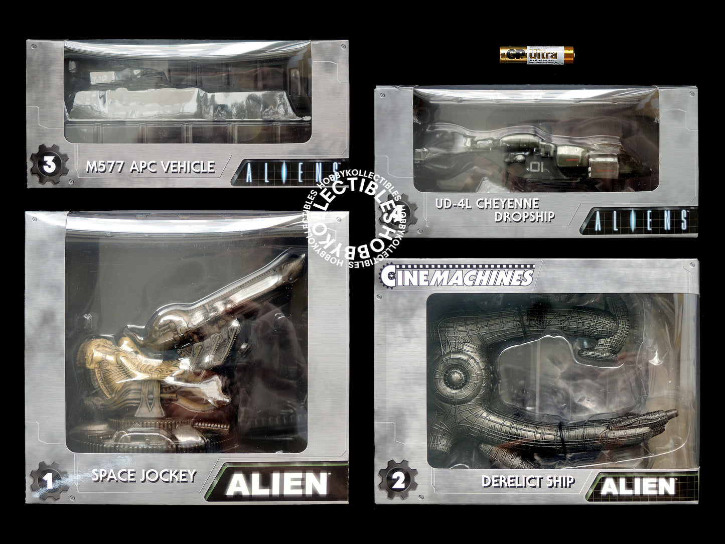NECA Cinemachines Alien Set APC Dropship Derelict Ship Space Jockey Diecast Model
