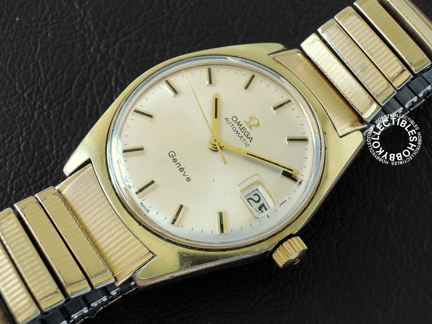 Omega Vintage Gold Plated Automatic Date Wrist Watch