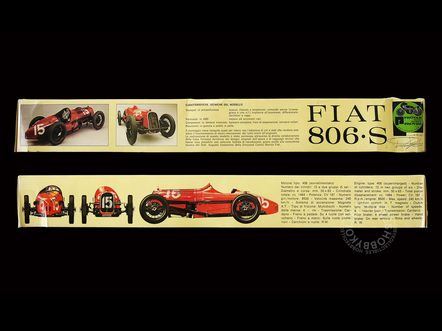 Protar Vintage 1/12 Fiat 806 Mod.161 Plastic & Metal Model Kit