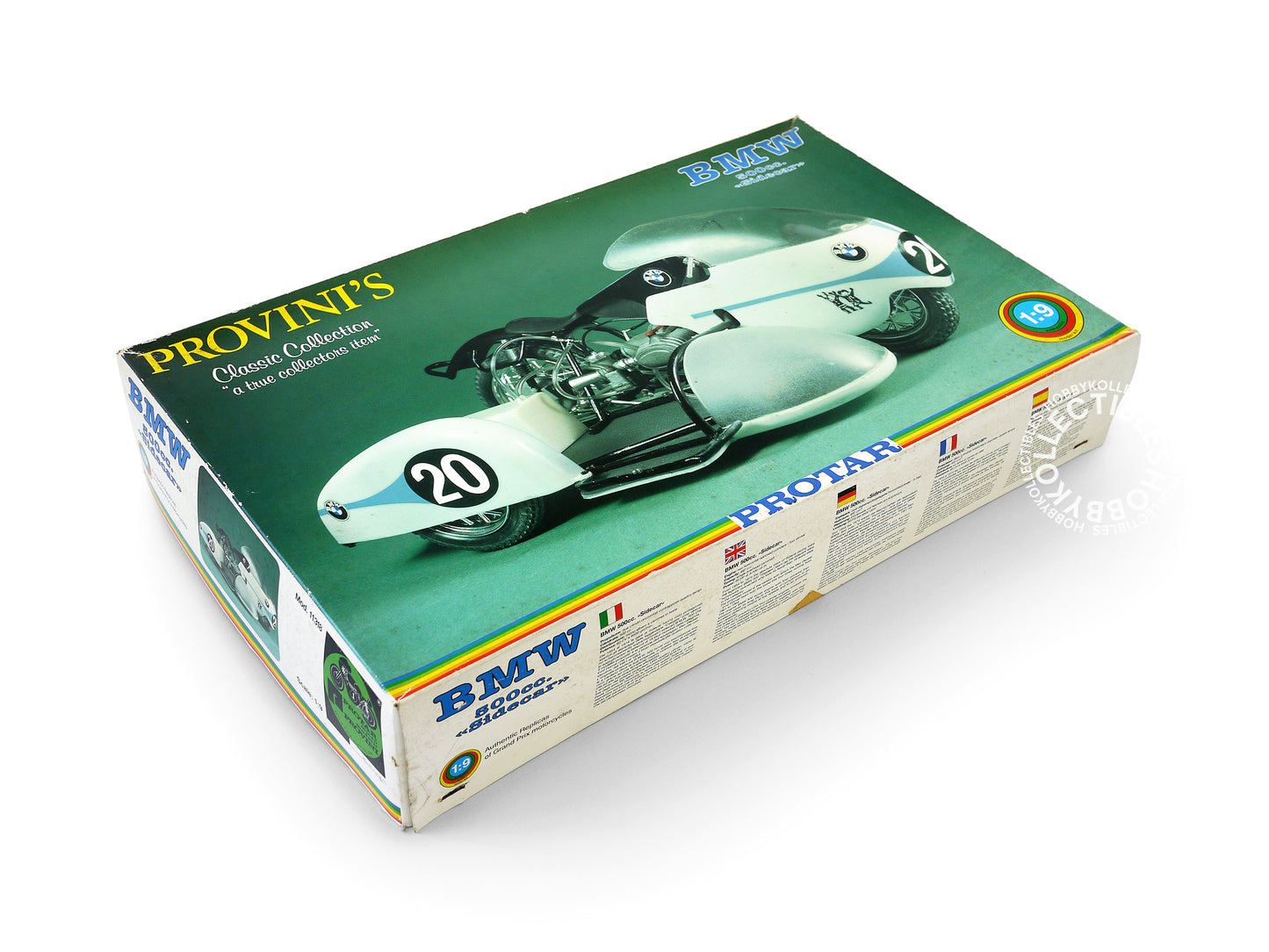 (SOLD) Protar 1/9 BMW 500cc SideCar #11318 Re-issue Motorcycle Model Kit