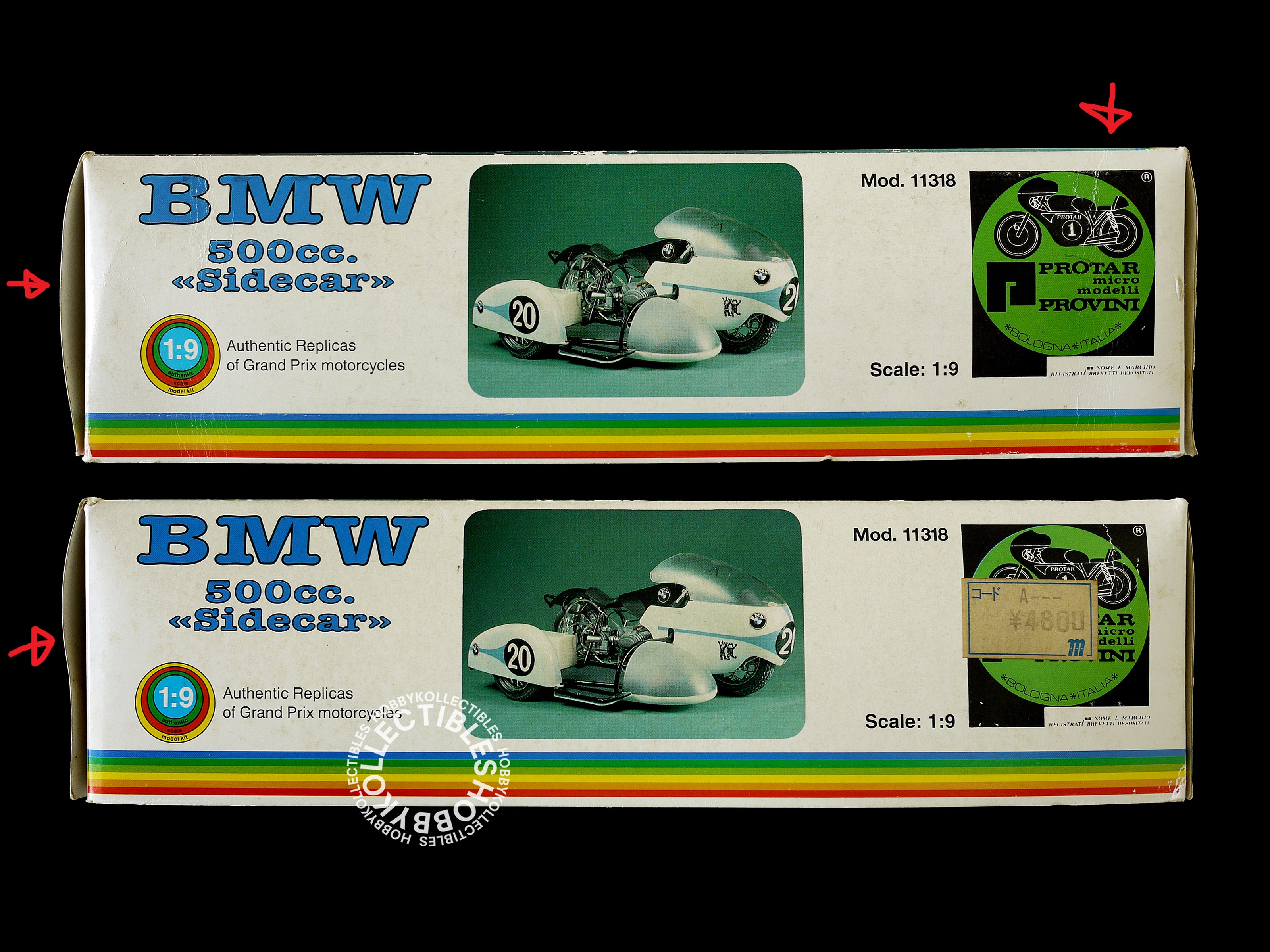 未組　プロター1/9  500cc サイドカーPROTAR SIDECAR SOLD in eBay) Protar 1/9 BMW 500cc SideCar #11318 Re-issue