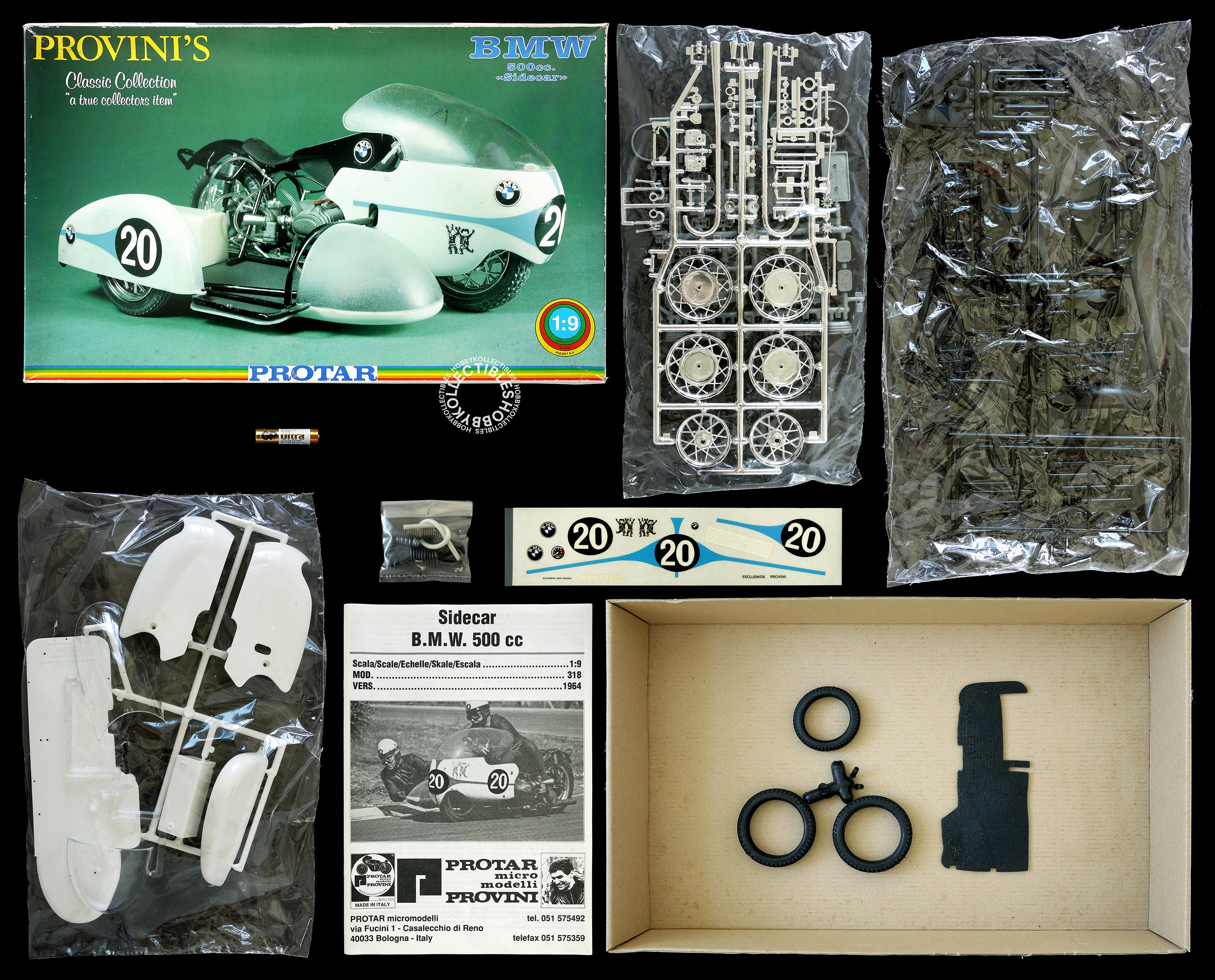 未組　プロター1/9  500cc サイドカーPROTAR SIDECAR SOLD in eBay) Protar 1/9 BMW 500cc SideCar #11318 Re-issue
