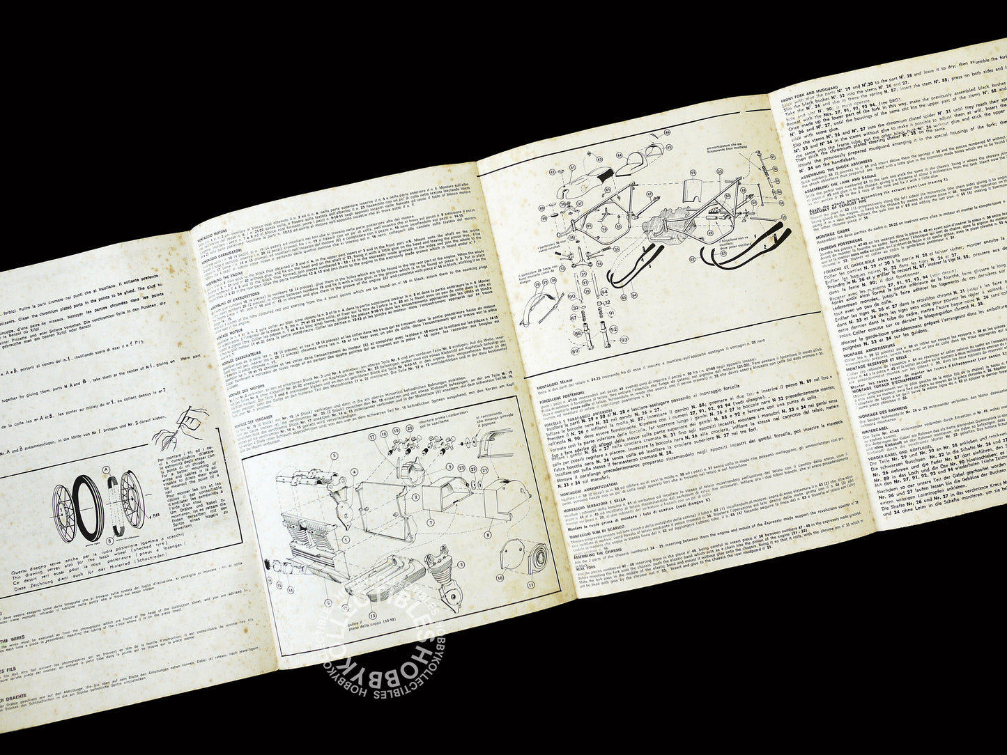 (SOLD) Protar 1/9 Moto Benelli 350cc Motorcycle Plastic Model Kit Mod.116