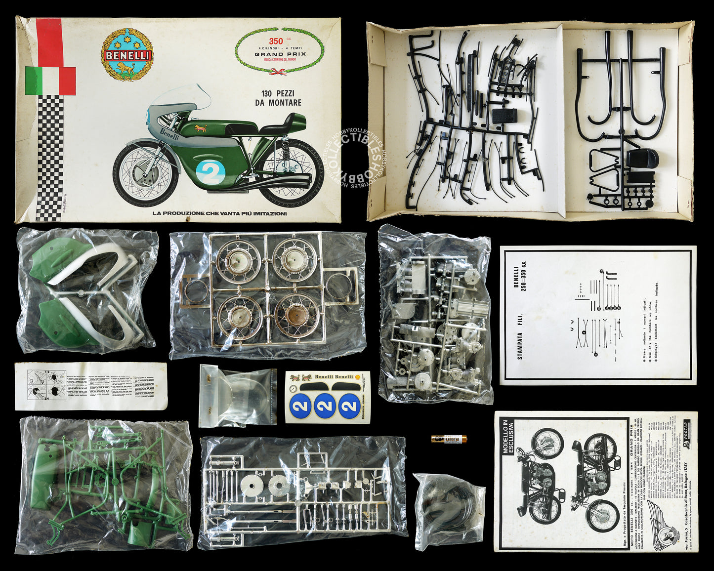 (SOLD) Protar 1/9 Moto Benelli 350cc Motorcycle Plastic Model Kit Mod.116