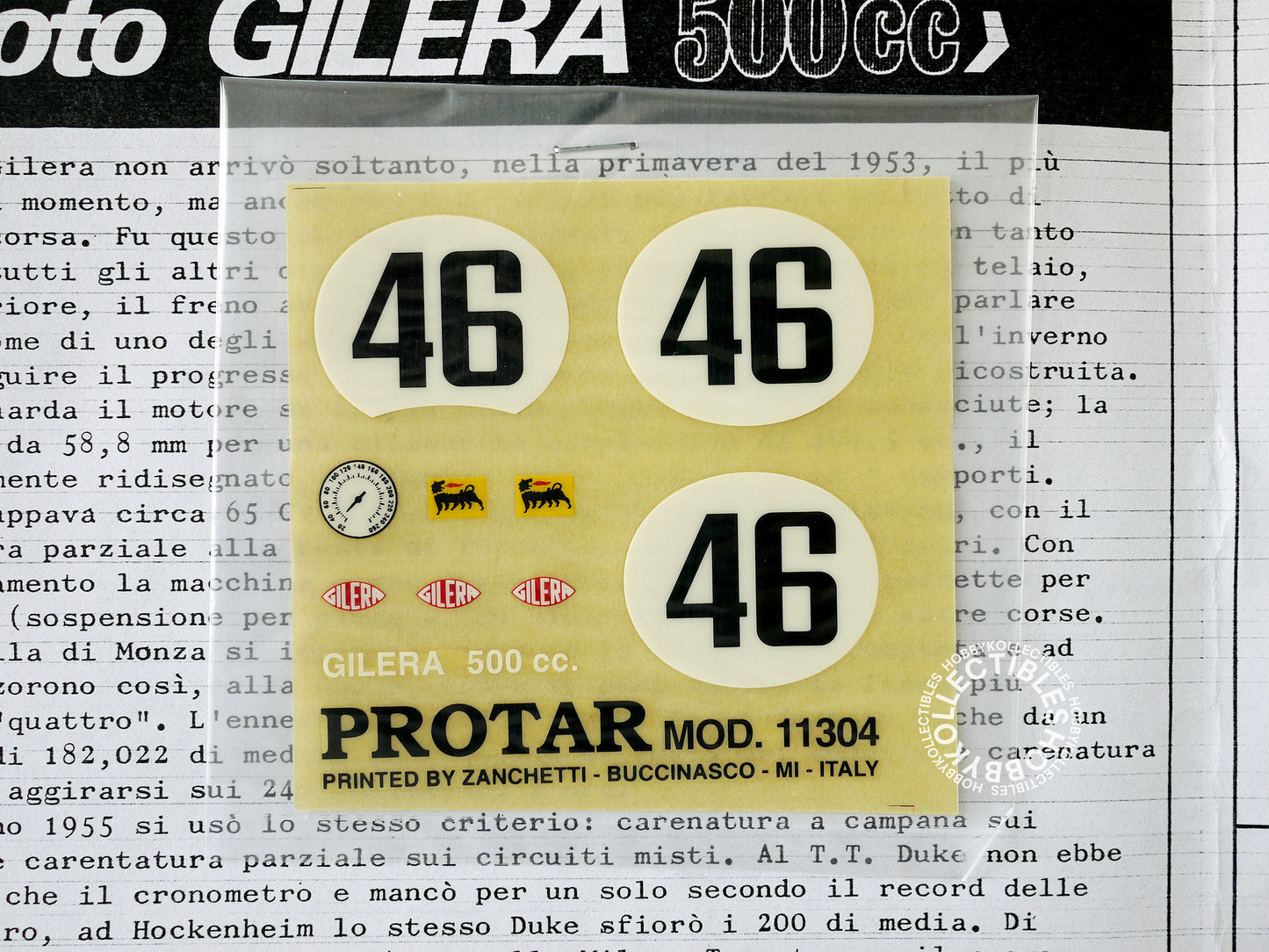 Protar 1/9 Gilera 500cc Motorcycle Limited Edition 11341 Model Kit