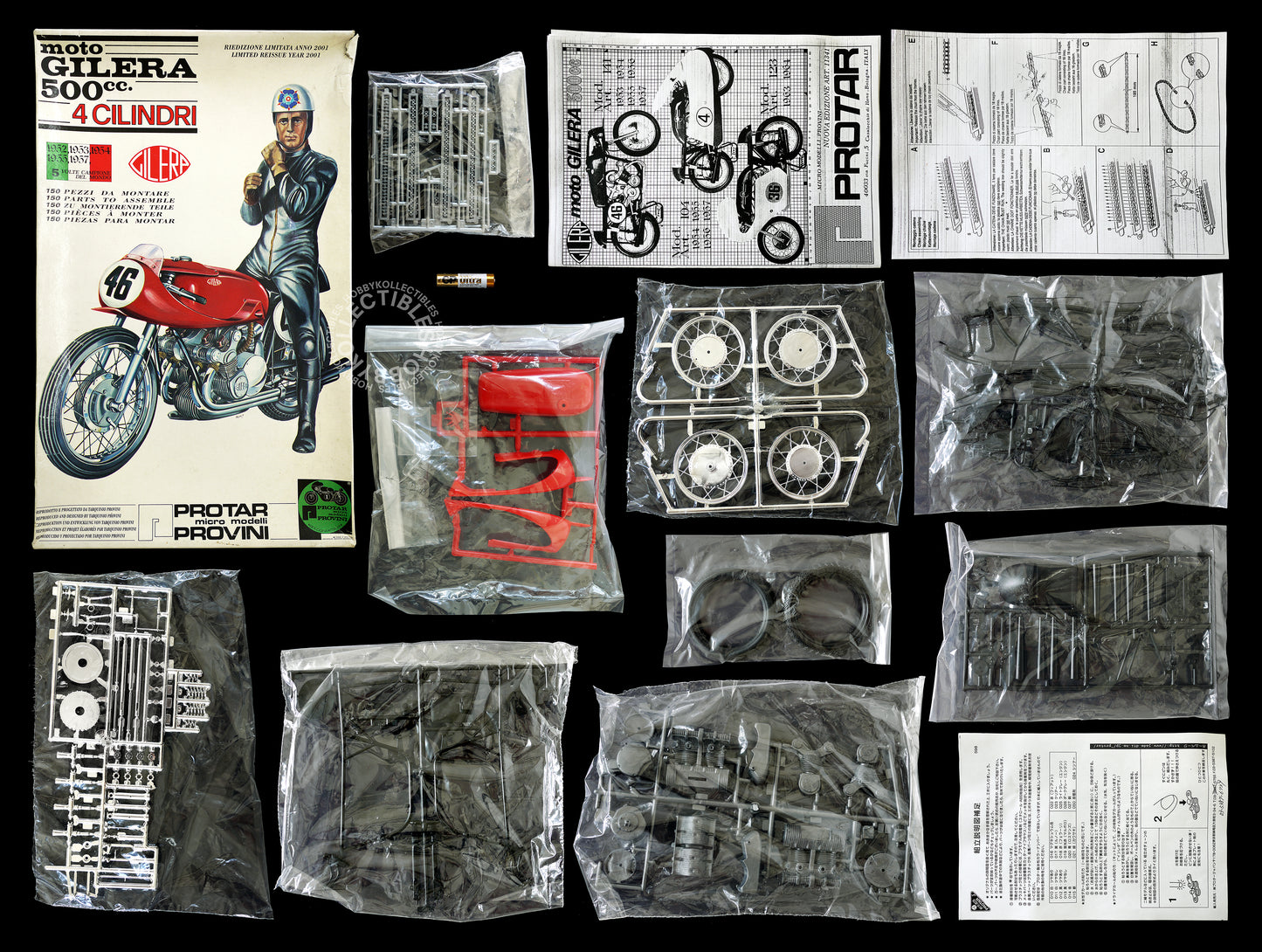 Protar 1/9 Gilera 500cc Motorcycle Limited Edition 11341 Model Kit(Restock)