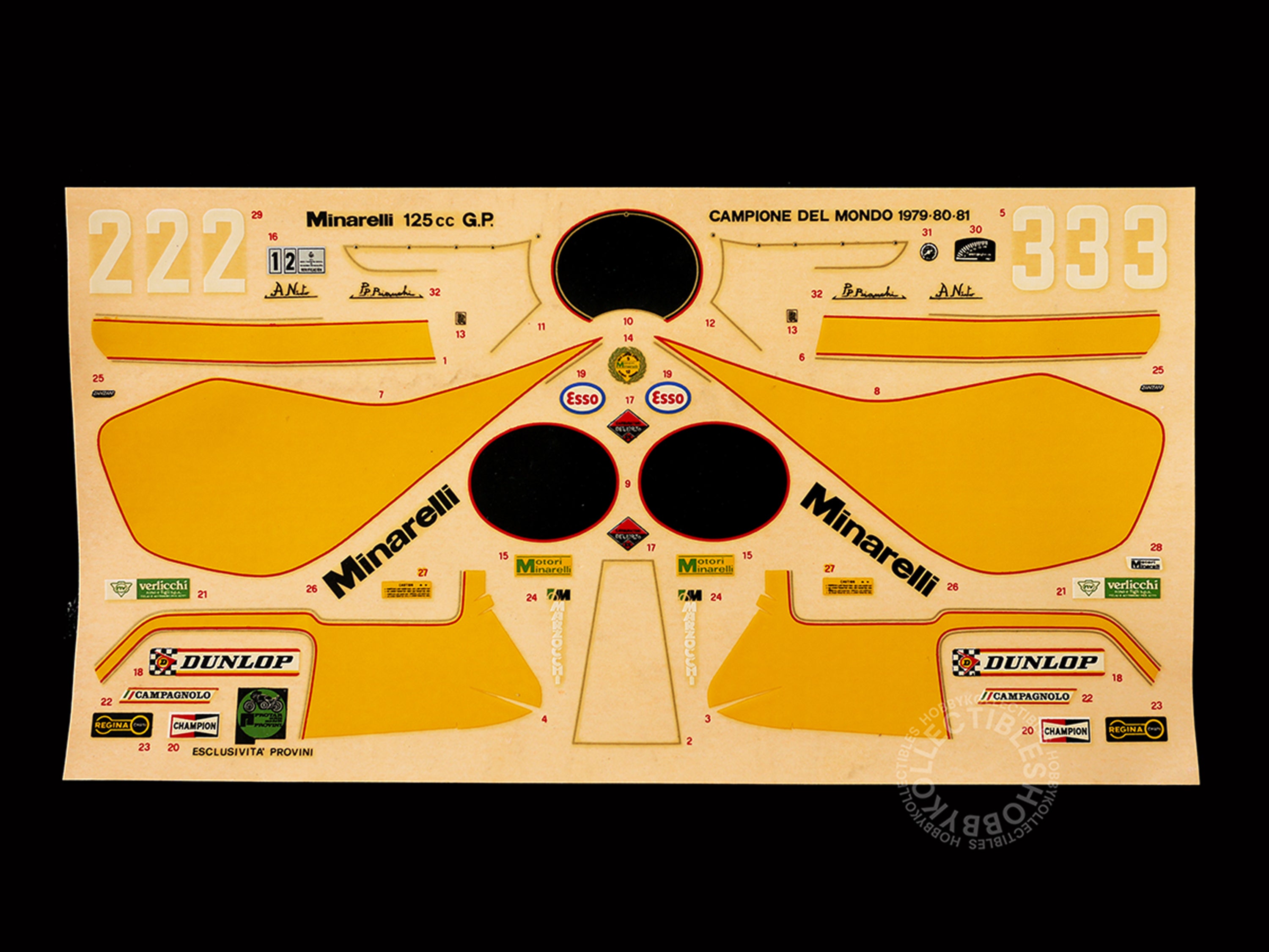 ショコプロター1/9 motoriminarelli 125cc gp Protar 1/9 Motori Minarelli 125cc GP Mod.165 Motorcycle Model Kit