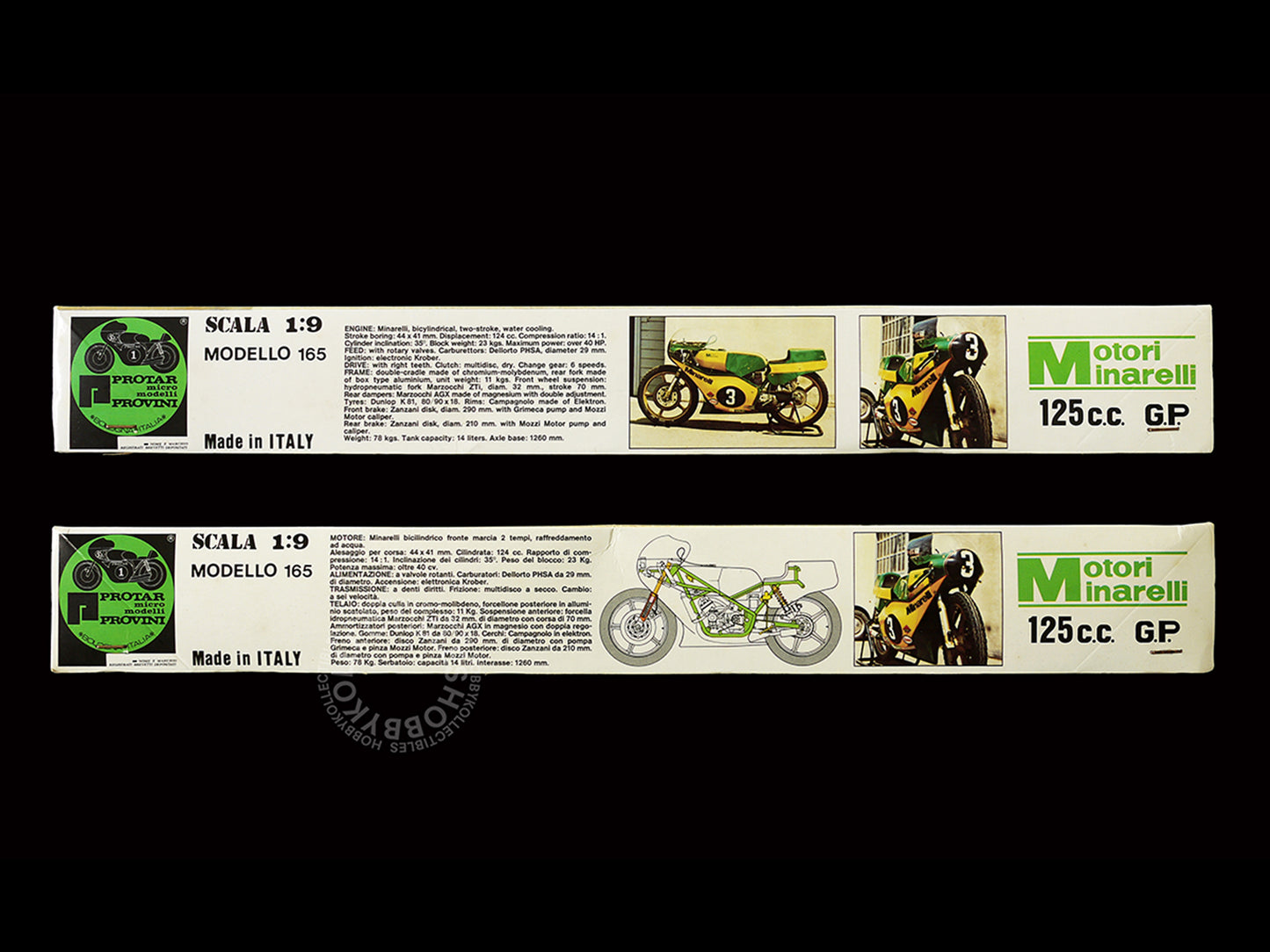 Protar 1/9 Motori Minarelli 125cc GP Mod.165 Motorcycle Model Kit