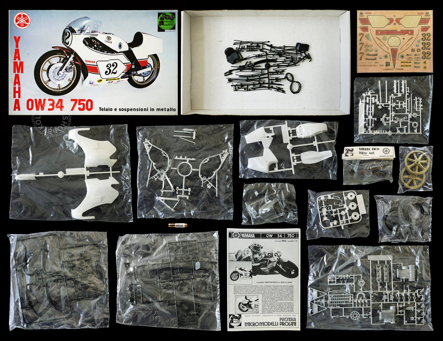 Protar Vintage 1/9 Yamaha OW34 750 Motorcycle Mod.144 Model Kit