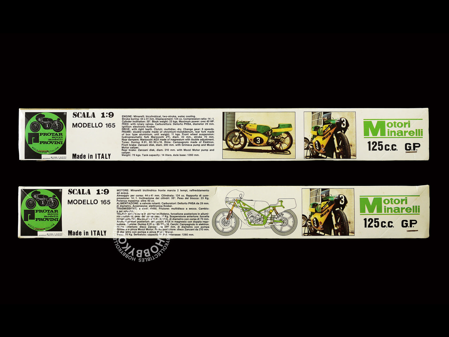 Protar 1/9 Motori Minarelli 125cc GP Mod.165 Motorcycle Model Kit