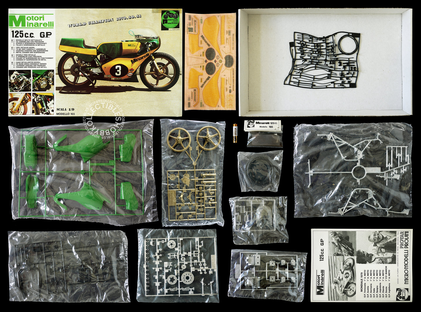 Protar 1/9 Motori Minarelli 125cc GP Mod.165 Motorcycle Model Kit